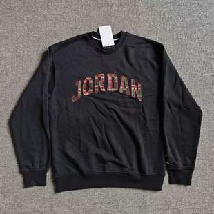 AIR JORDAN AJ男子针织加绒保暖圆领印花运动休闲卫衣 FV7461-010