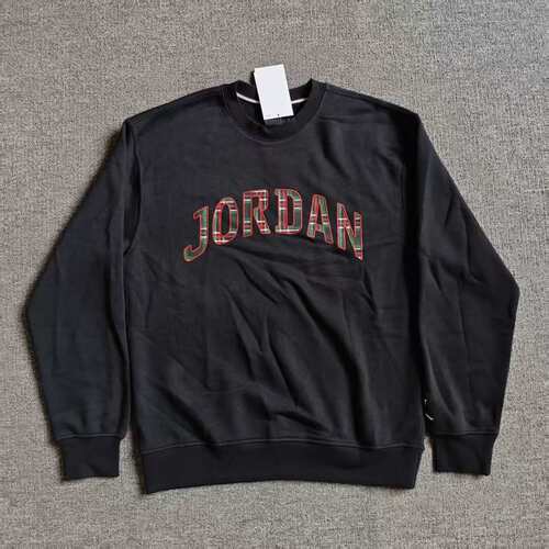 AIR JORDAN AJ男子针织加绒保暖圆领印花运动休闲卫衣 FV7461-010