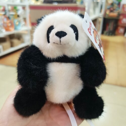 花花七仔毛绒公仔肩上强磁熊猫