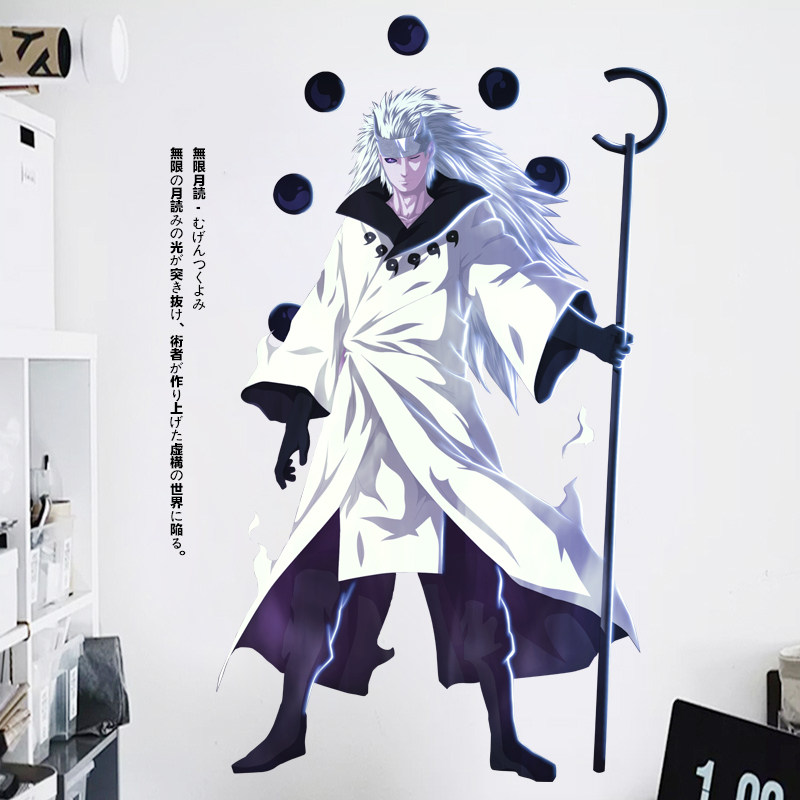 火影忍者墙贴鸣人经典宿舍日语卡通动漫儿童房防水玻璃贴纸装饰画