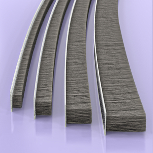 铝合金毛刷条自粘门底密封推拉门窗户防风挡风神器工业机柜防尘贴