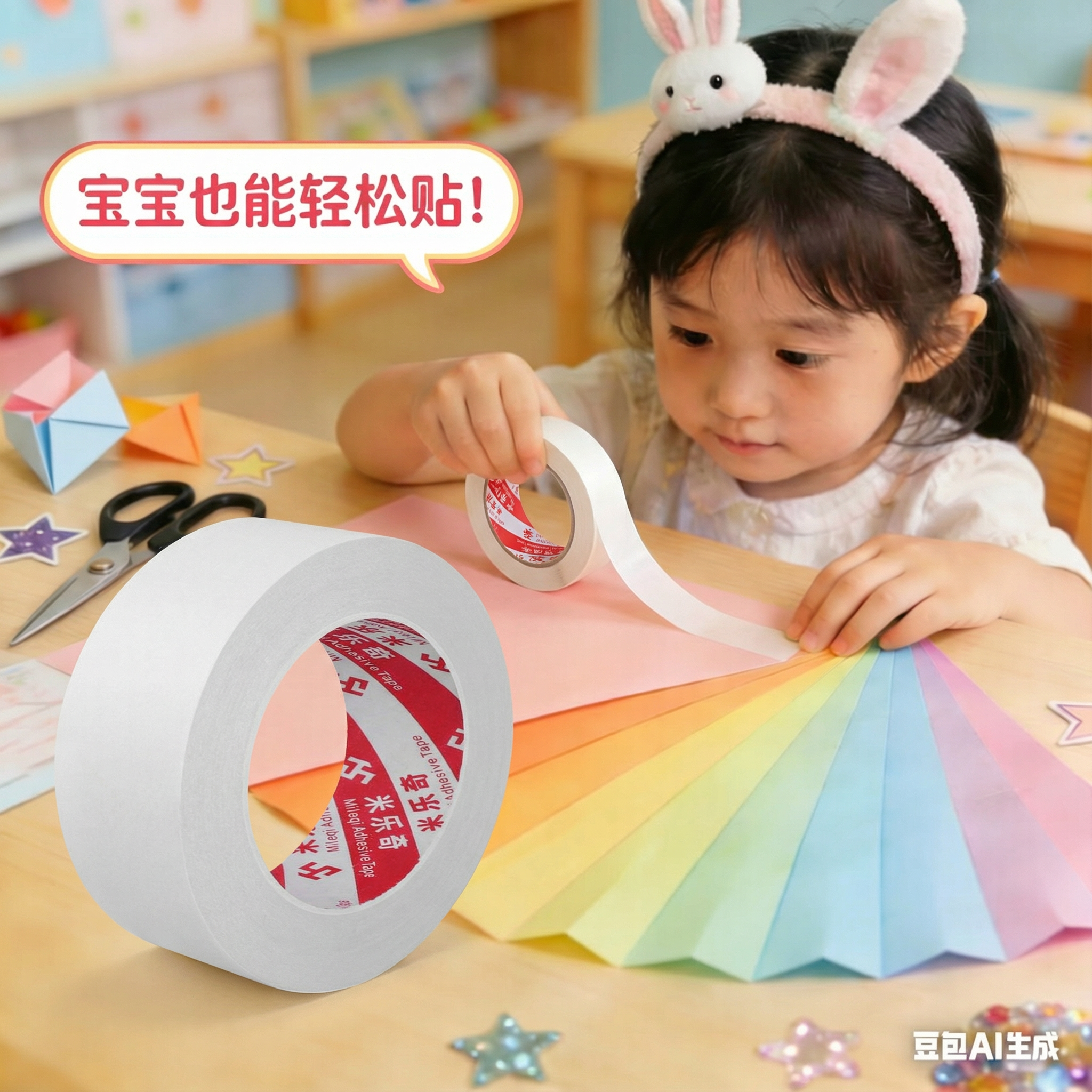 米乐奇手工双面胶带两面强力超薄高粘度固定墙面棉纸胶布胶带学生手工贴儿童易可撕贴文具用品双面胶批发专用,文具电教/文化用品/商务用品,胶带/胶纸/胶条,淘宝优惠券,粉丝福利购,淘宝优惠卷