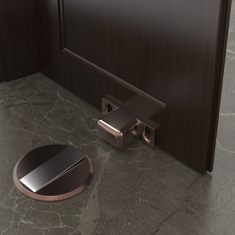 地吸免打孔门吸磁力门挡器大门门后固定扣挡门隐形不锈钢防撞神器