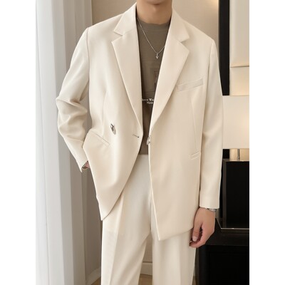 西服套装男士2025新款春秋高级感痞帅秋装搭配一整套休闲西服外套