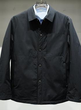 衬衫经典款白鹅绒轻薄款翻领羽绒服男士商务休闲加厚保暖夹克冬季