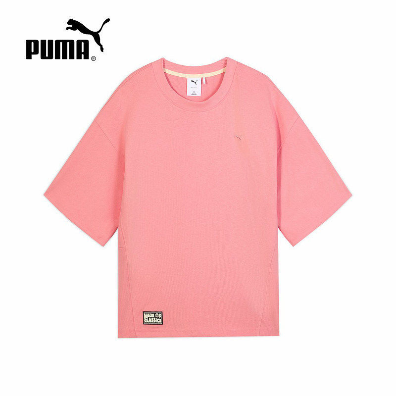 PUMA彪马2025夏季男女同款浅色时尚休闲通勤百搭短袖T恤631561-27