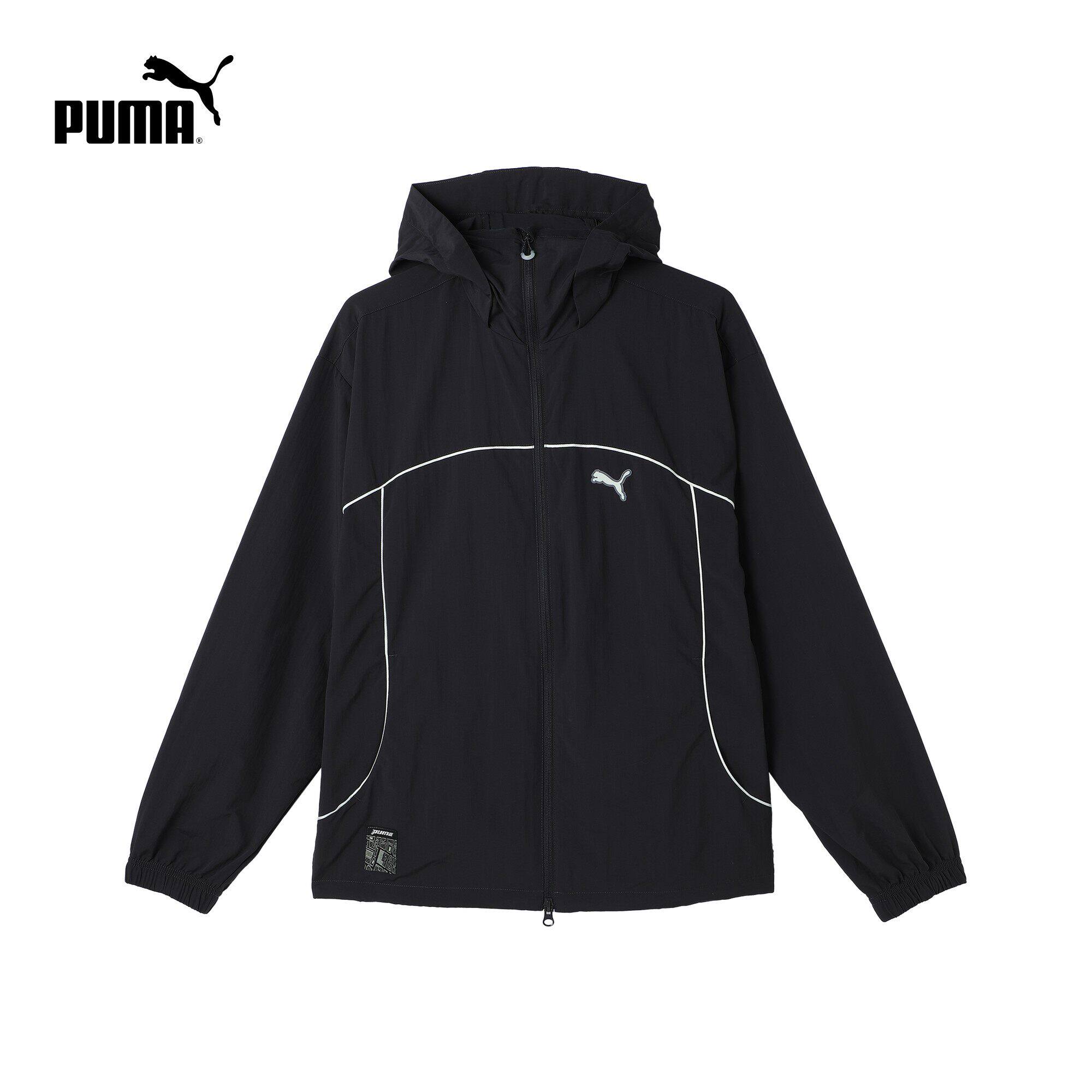 PUMA彪马男子新款户外风拉链连帽防风拒水梭织夹克外套628484