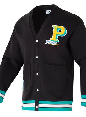 PUMA彪马棒球服男女装2024款情侣外套校园风运动服夹克625798-01