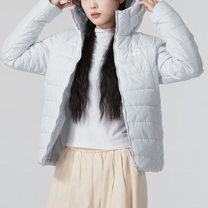 彪马棉服女装24秋冬新款运动服保暖连帽棉衣夹克外套672279-01-42