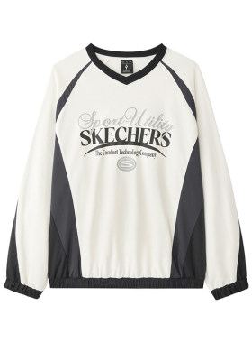 Skechers斯凯奇秋季新款中性百搭舒适宽松针织套头卫衣L125U048