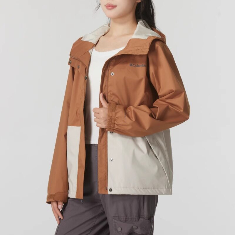 哥伦比亚2024秋冬新品户外女装防水防风连帽单层冲锋衣XR2436图片
