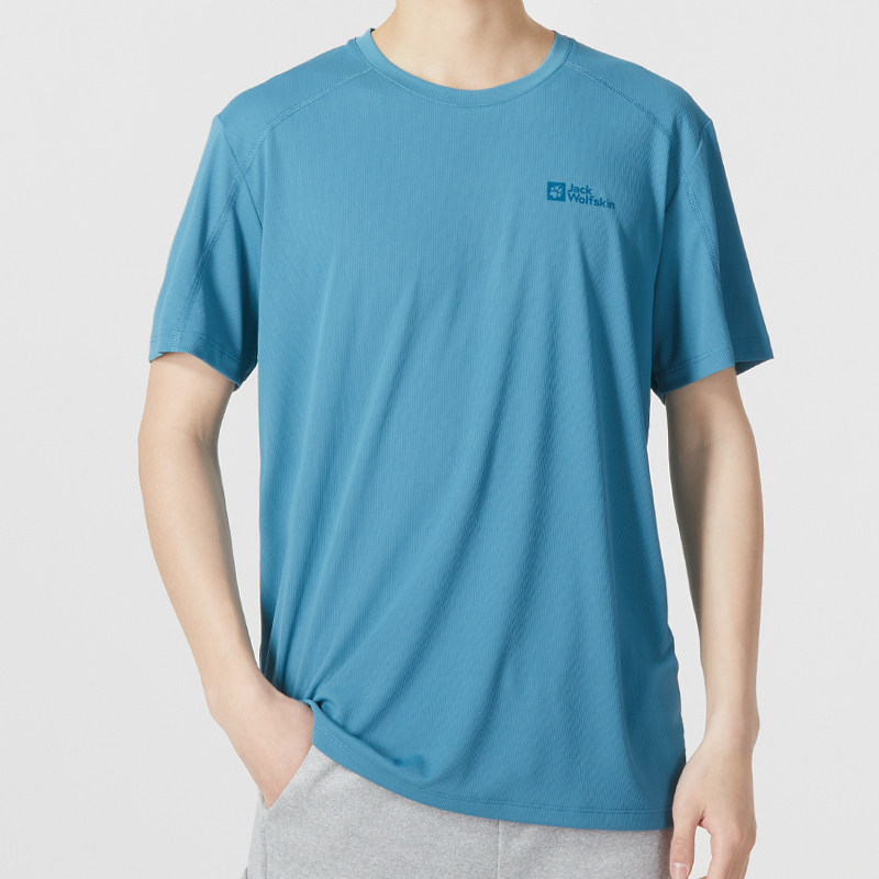 JackWolfskin狼爪绿色短袖T恤男夏健身训练运动服5819134 5823292