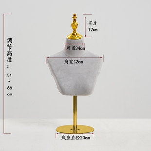 项链模特展示架假发饰品帽子头巾陈列道具人像半身型展示台可插针