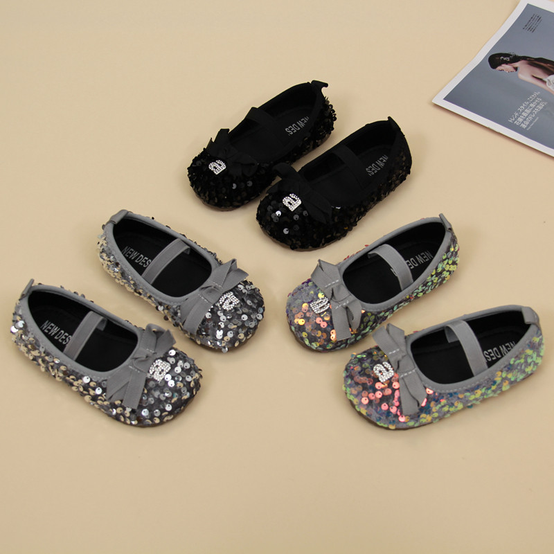 女童皮鞋2024春秋新款儿童鞋子公主鞋软底豆豆鞋亮片单鞋小童宝宝,童鞋/婴儿鞋/亲子鞋,皮鞋,淘宝优惠券,粉丝福利购,淘宝优惠卷
