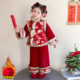 儿童加厚国风花朵汉服女宝宝冬季 2025新款 拜年服 套装 女童年服冬装