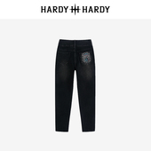 HARDY牛仔裤 女2025新款 贴钻长筒牛仔长裤 HARDY 高腰显瘦百搭裤 子