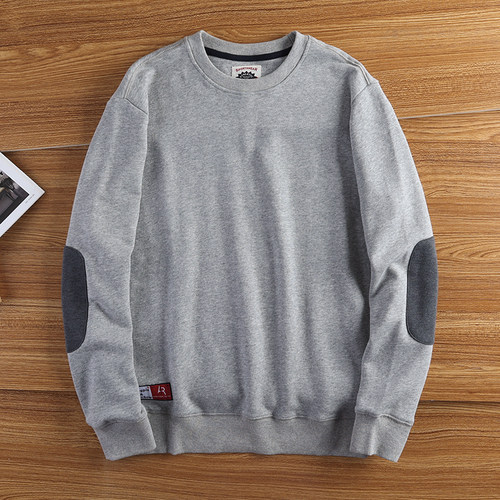 美式加肥加大纯棉圆领卫衣