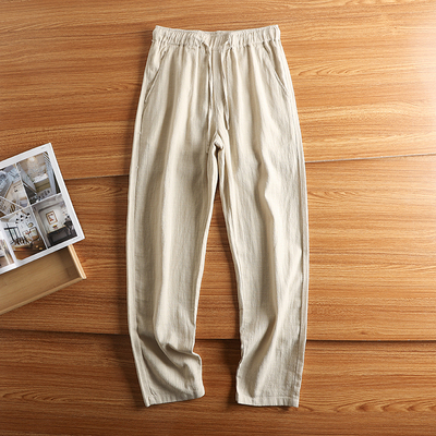 高端苎麻夏季棉麻休闲裤