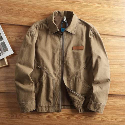 潮牌美式复古纯棉工装夹克