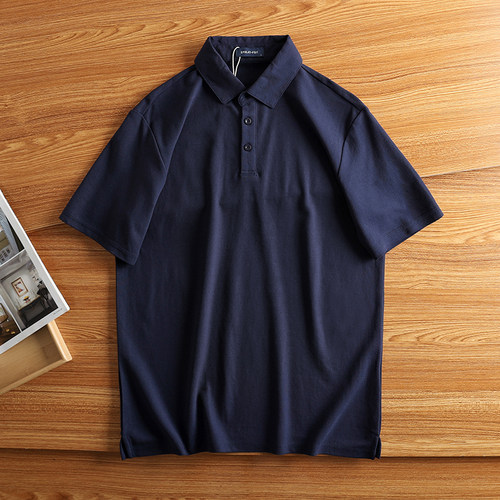 商务休闲珠地网眼宽松polo衫