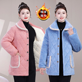 女士上班穿 棉衣外套家居服 加绒保暖时尚 罩衣冬天罩衣女新款 新款