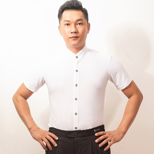 男舞蹈服跳舞服拉丁舞摩登舞交谊舞广场舞国标舞服吉特巴舞服立领