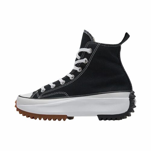 Converse Run Star 增高厚底 高帮 帆布鞋 男女同款 黑白166800C