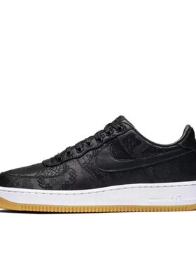 Nike  Air Force 1 Low 黑丝绸 低帮 板鞋男女同款黑色CZ3986-001