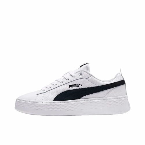 PUMA彪马 织物合成革 耐磨轻便 低帮 板鞋 女款 白黑366487-12