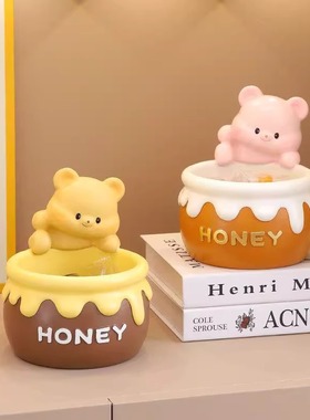 治愈系黄油小熊收纳摆件送人礼物