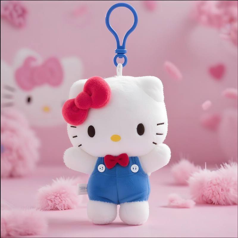 正版三丽鸥KT猫小挂件kitty猫凯蒂猫书包箱包包吊饰女汽车钥匙扣