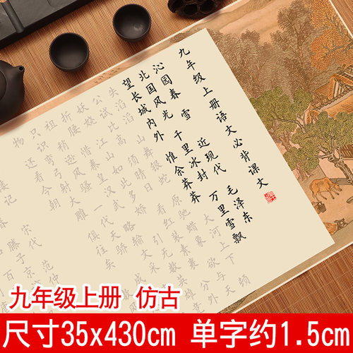 学生字帖软笔硬钢笔练字描红长卷