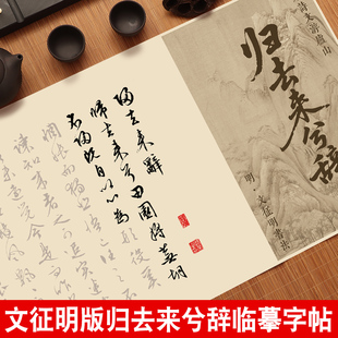 毛笔行书入门字帖董其昌赵孟頫苏轼毛笔书法描红桃花源记归去来兮辞题西林壁望庐山瀑布饮酒行书毛笔字帖描红