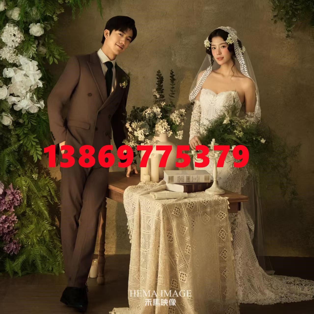 新款法式复古婚纱实景摄影棚无影墙制作肌理墙摄影棚儿童实景