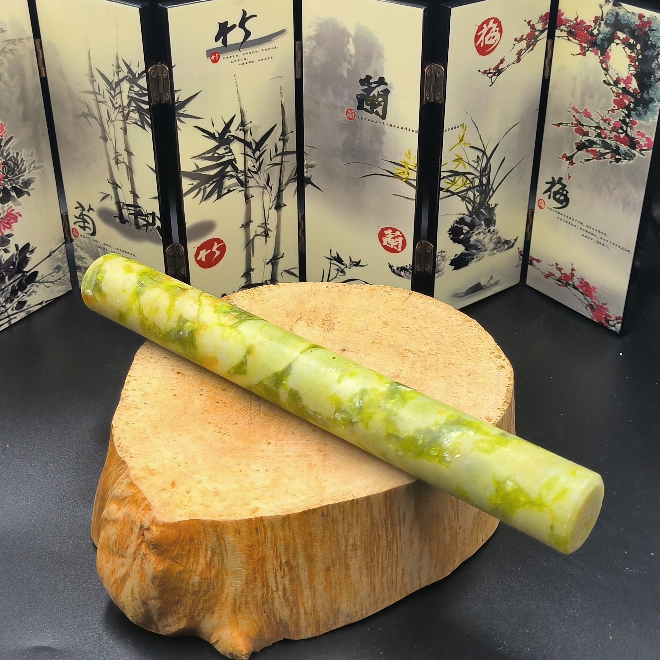 天然玉石 岫玉 擀面杖 擀面棍 擀饺子皮 玉石圆柱棒 默认邮政快递,厨房/烹饪用具,擀面杖,淘宝优惠券,粉丝福利购,淘宝优惠卷