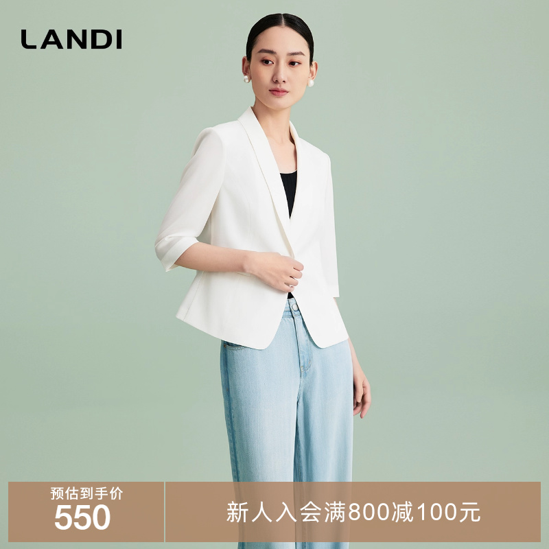 LANDI五分袖短款小西服