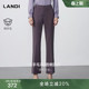 裤 微喇西装 LANDI蓝地海葵紫含羊毛通勤修身 女秋冬新品 高能衣橱