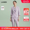 西服外套女西装 LANDI气质收腰七分袖 2024夏新品 夏日多巴胺 裤