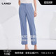 裤 西装 通勤优选LANDI高阶冰河蓝高腰修身 女2026春新品 商场同款