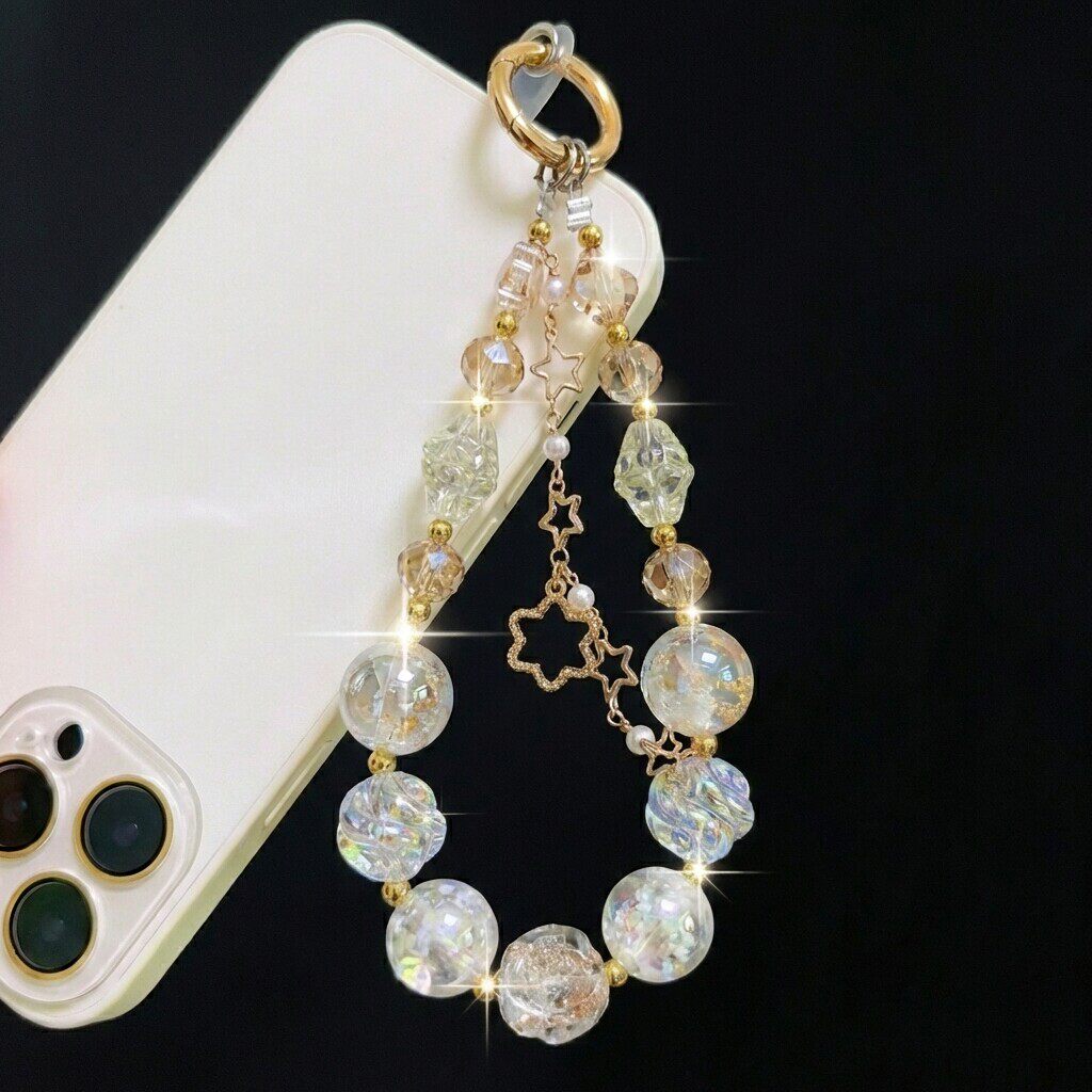 新款超好看手机链挂手腕式轻奢小众精致高级手机挂链水晶挂饰挂件