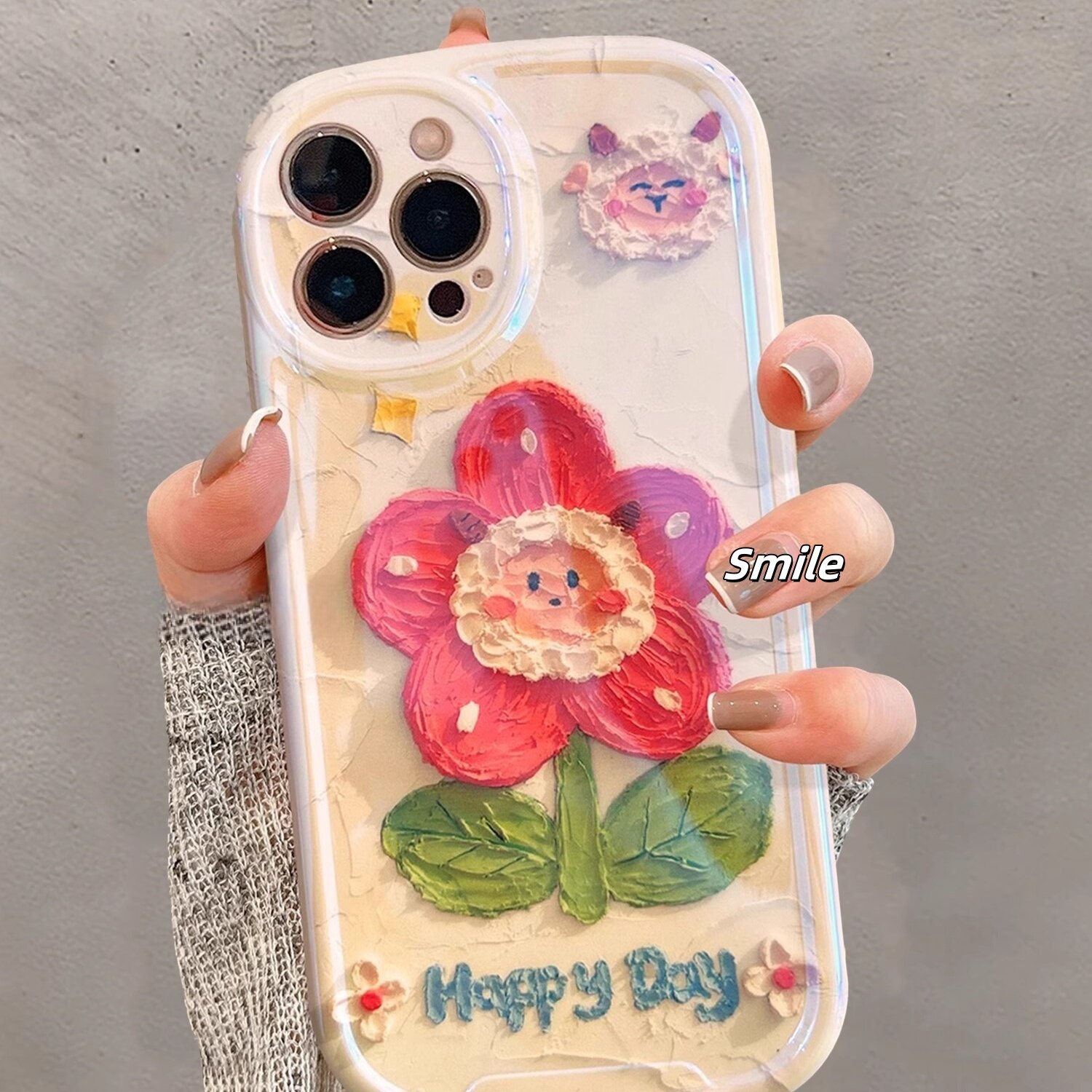 油画花手机壳适用苹果16promax