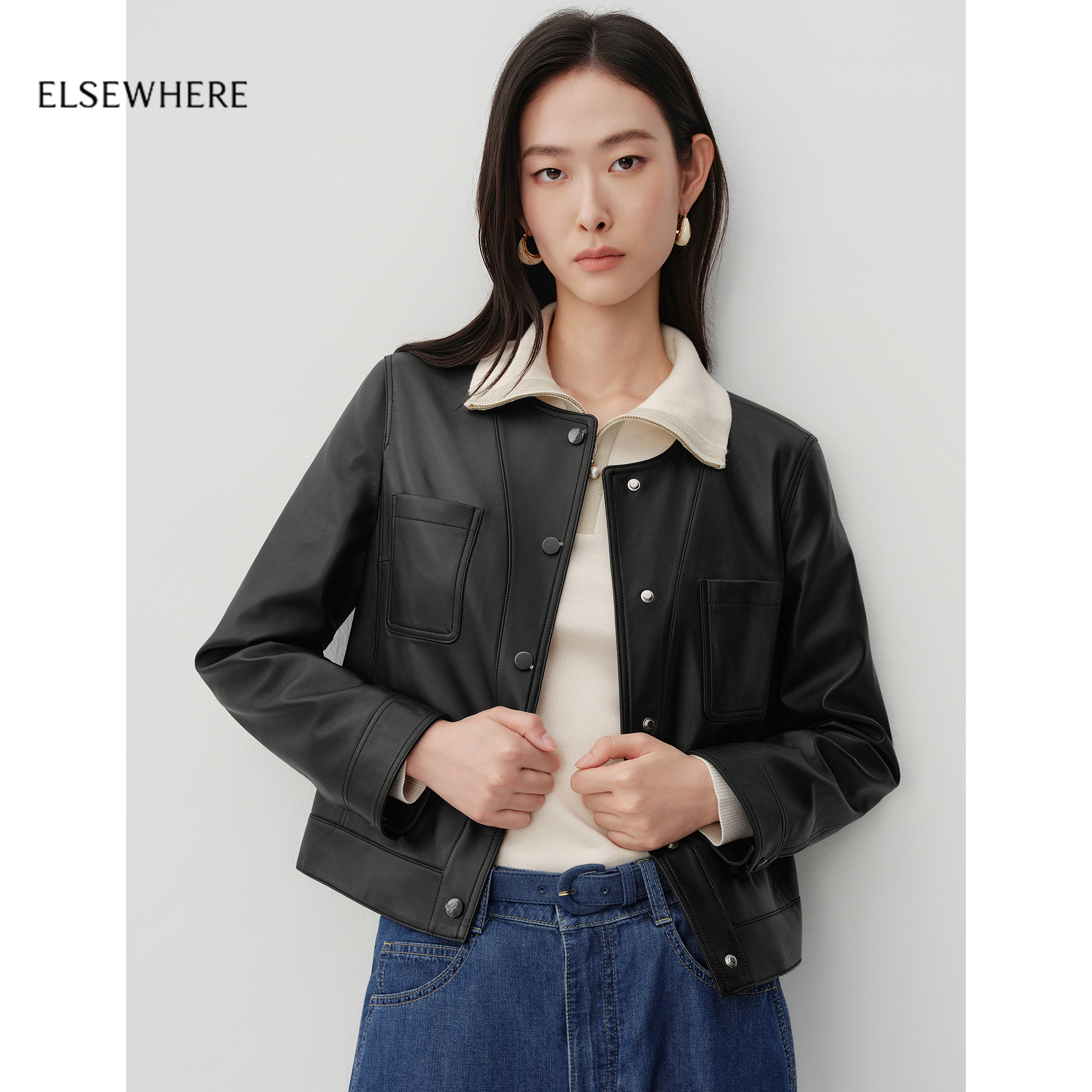 珂思时尚绵羊皮短款外套