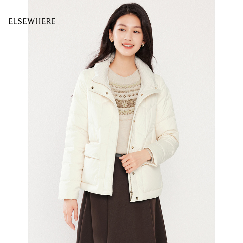 ELSEWHERE珂思白鹅绒羽绒外套