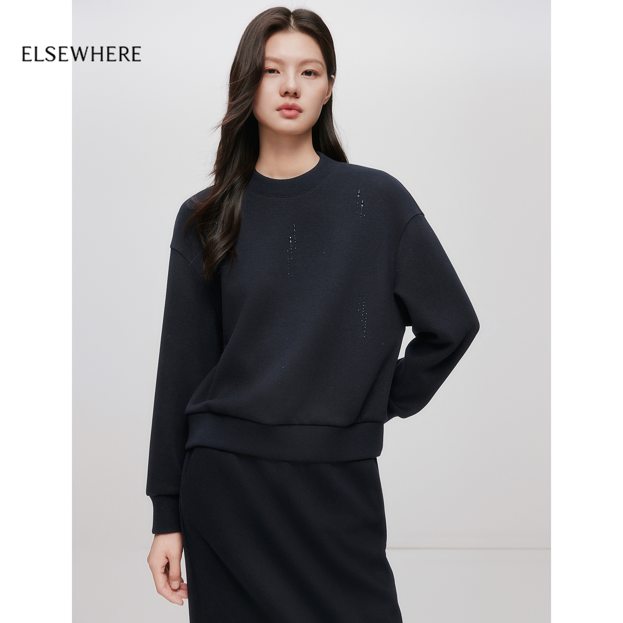 珂思舒适圆领套头卫衣