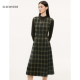 商场同款 两件套背心式 格纹连衣裙女25秋季 ELSEWHERE珂思 新款