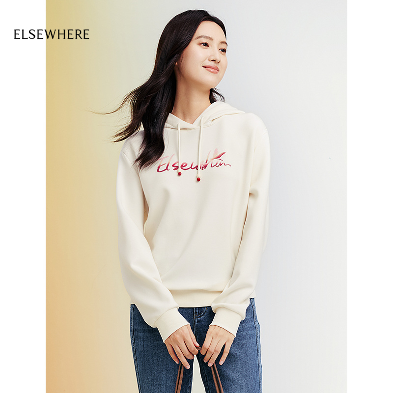 ELSEWHERE珂思渐变减龄连帽卫衣