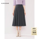 ELSEWHERE珂思 A字百褶半身裙女秋百搭高腰显瘦裙子 商场同款