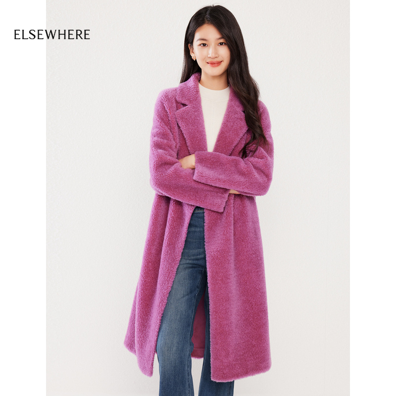 ELSEWHERE珂思慵懒毛呢大衣