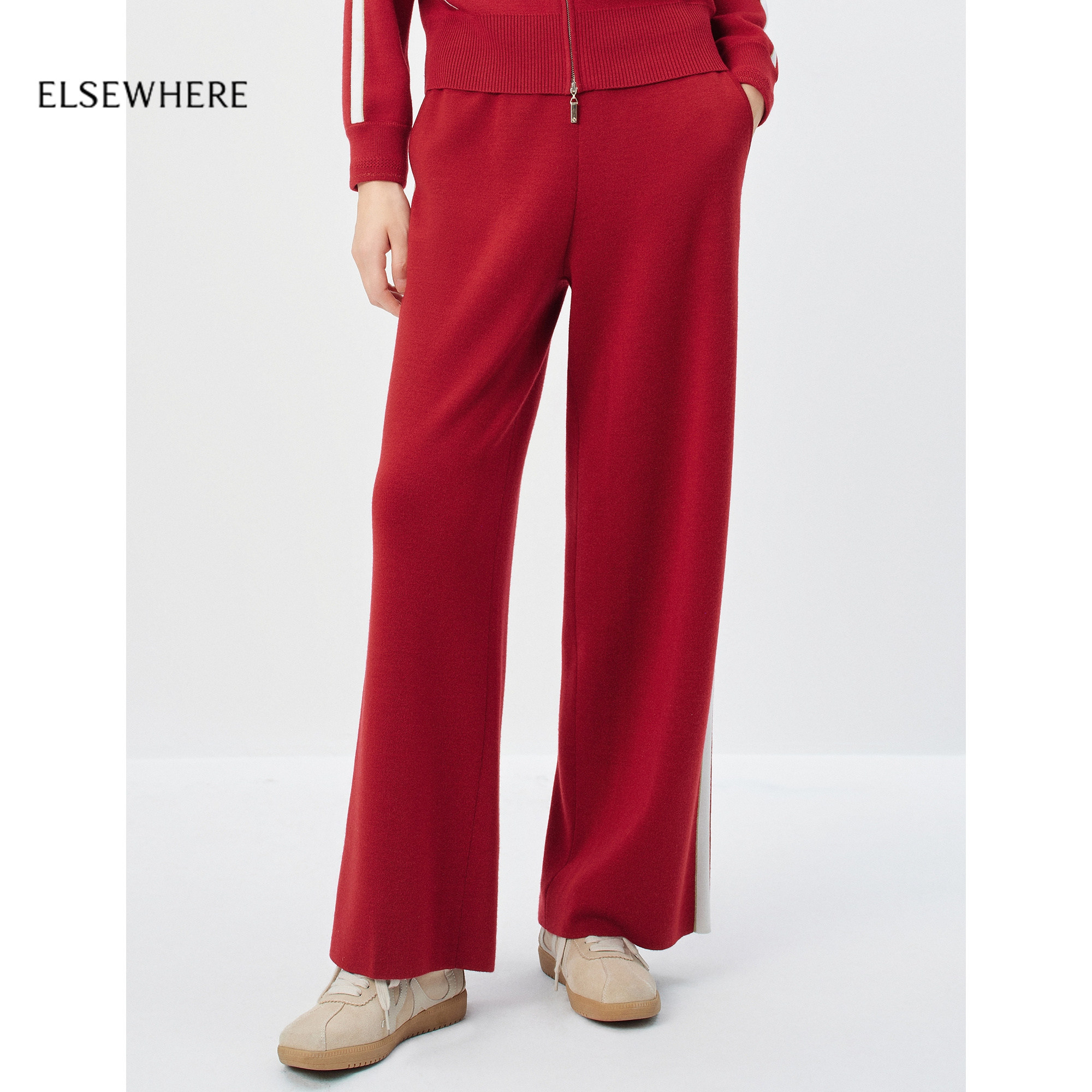 【桑蚕丝羊毛】ELSEWHERE珂思商场同款红运阔腿裤休闲裤26春新款,女装/女士精品,休闲裤,淘宝优惠券,粉丝福利购,淘宝优惠卷
