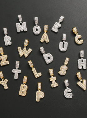 Hip Hop Alphabet Pendant Necklace Trendy Unisex Letter Chain